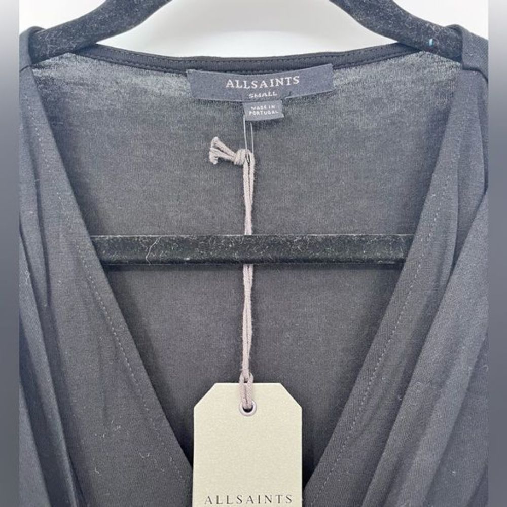 All Saints Women's Black Jayda Jersey Dress‎ Soft Stretchy Size small - Picture 5 of 7